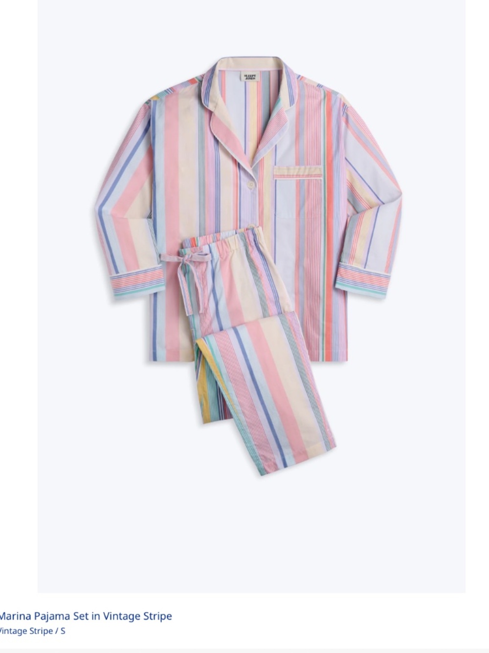 Sleepy Jones Marina Pyjama Set in Vintage Stripe